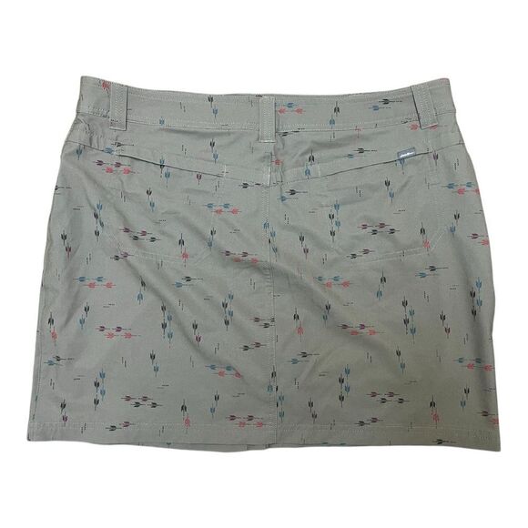 Eddie Bauer Women Adventurer 2.0 Horizon Skort Size 14 Sprig Print Green Stretch - Picture 7 of 7